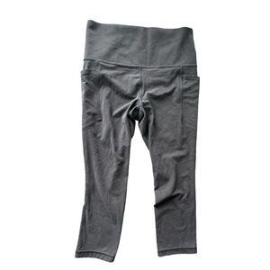 Athleta High Rise Cropped Leggings Stash Pocket Black Size S